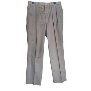 L.L. Bean Wrinkle Free Pleated Men's Taupe Dark Khaki Chinos Pants 36X30